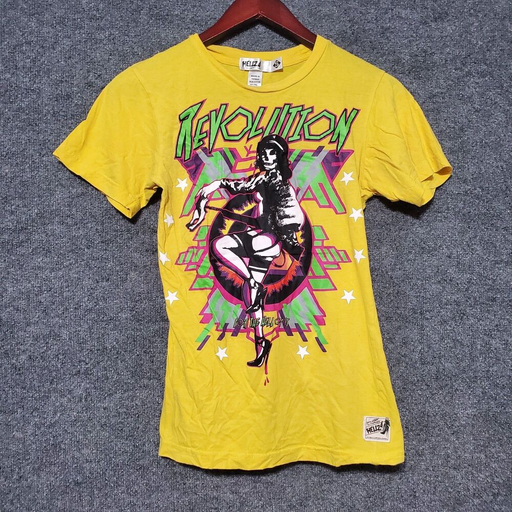 Hellz Bellz A Crime For All Seasons Revolution Shirt Womens Small Y2K Streetwear